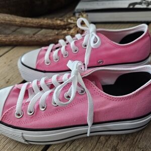 Pink Canvas Chuck Taylor Tennis Shoes